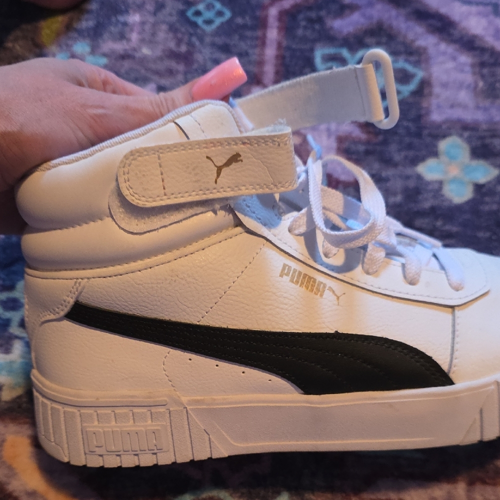 Womens Puma High-Top Sneakers - White - Picture 7 of 10